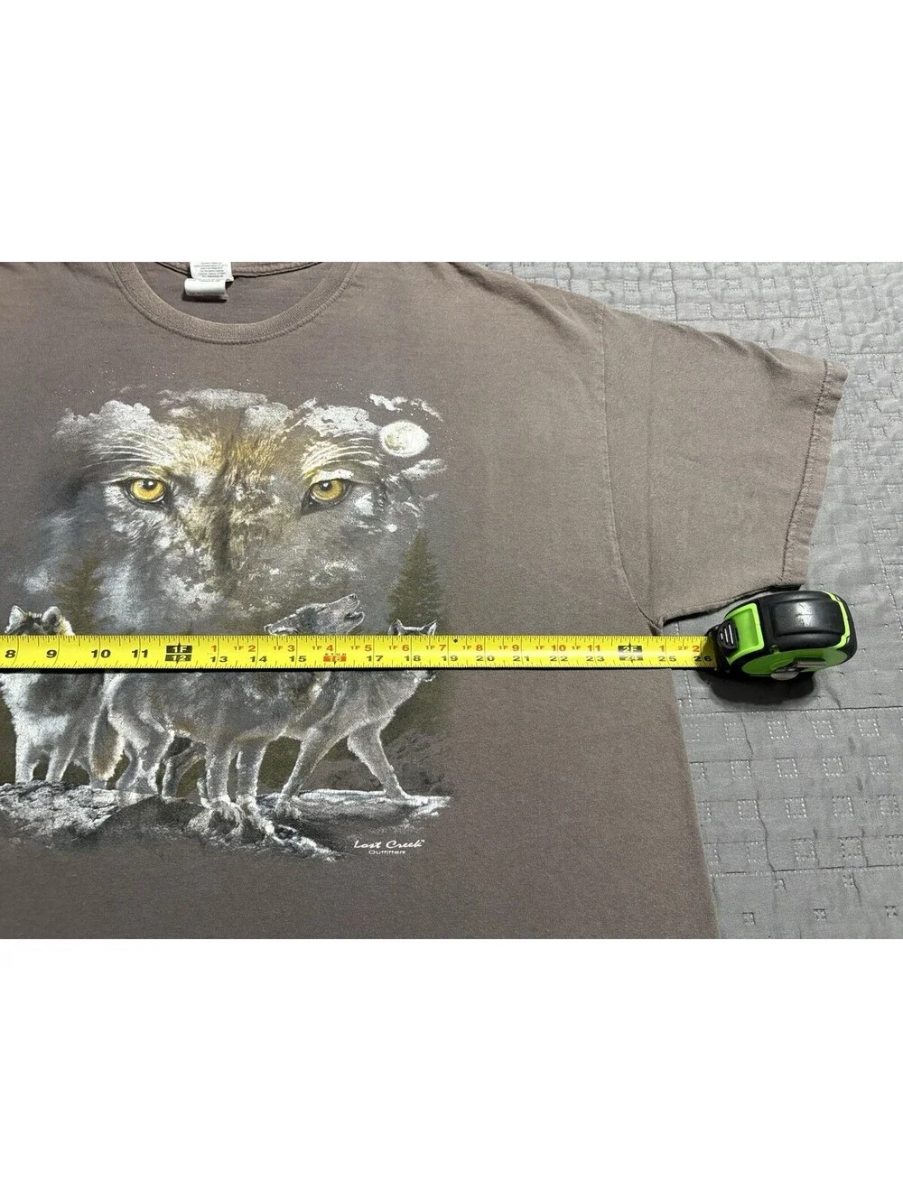 Vintage Y2K Lost Creek Outfitters Wolf T Shirt 2XL Gildan Heavy Cotton Wolves